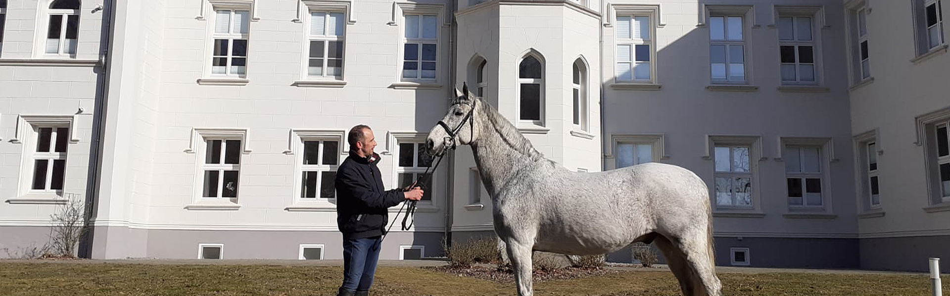 Direkt gegenüber von Schloss Hohendorf liegt der Reiterhof Hohendorf